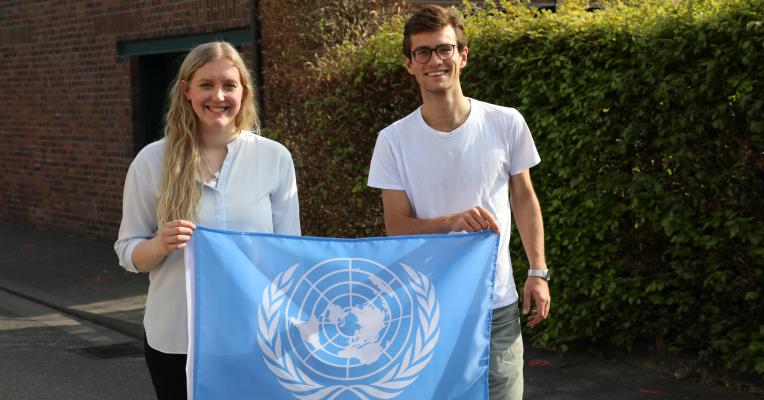 Eva Croon und Paul Klahre vertreten Jugendliche auf der UN-Vollversammlung der Vereinten Nationen.