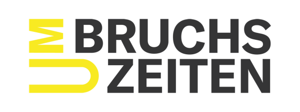umbruchszeiten logo gelb dunkel web